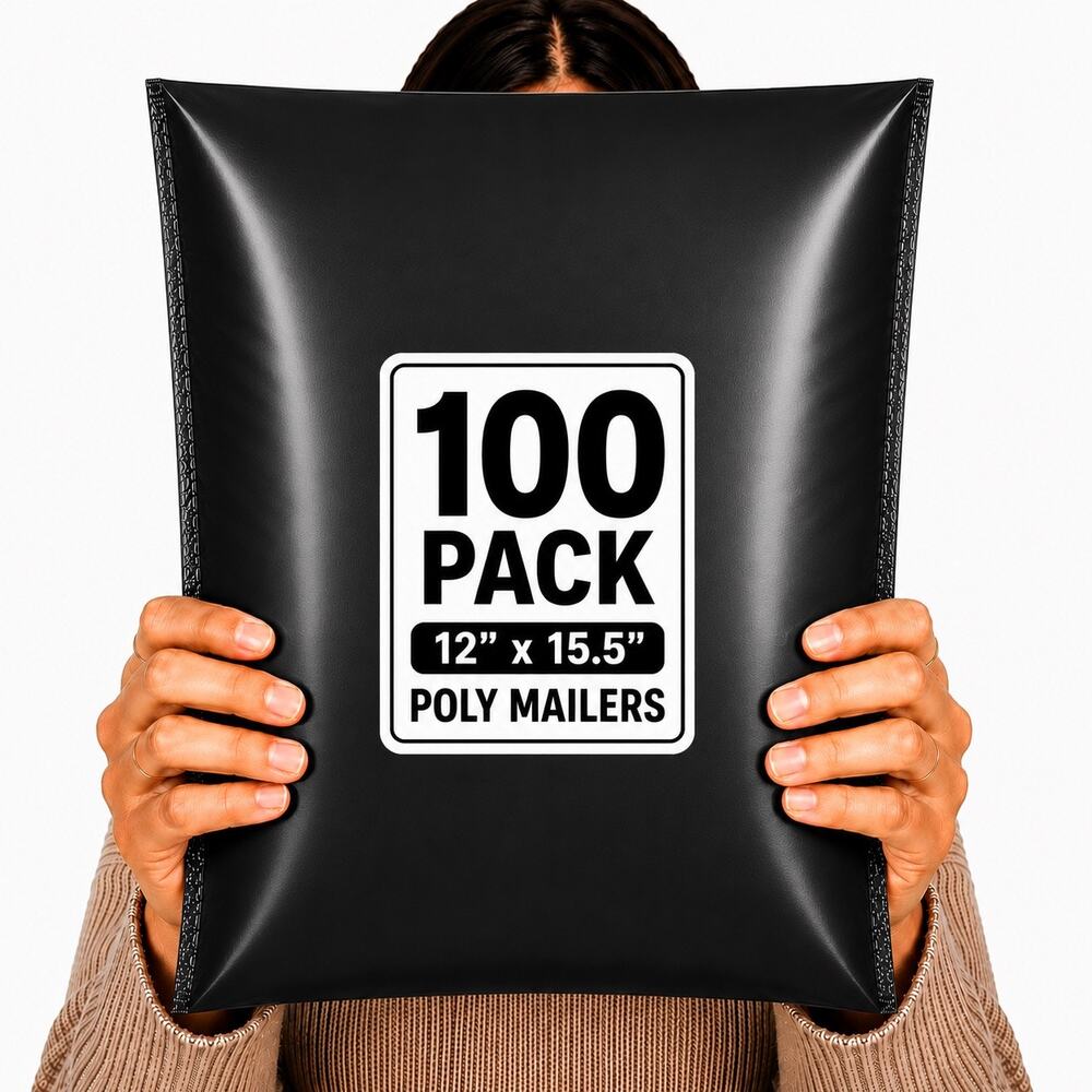 100 PACK POLYMAILER SHIPPING MAILERS BULK RESELLER STARTER BUSINESS KIT SUPPLIES